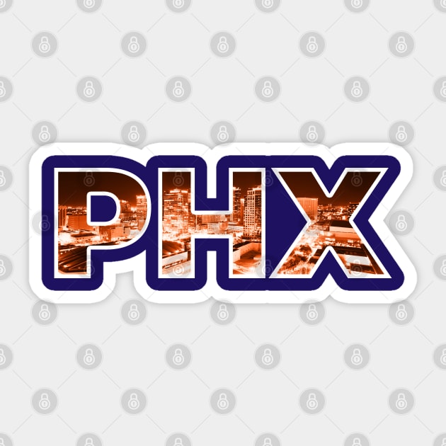 Phoenix Suns PHX Skyline Sticker by StupidHead